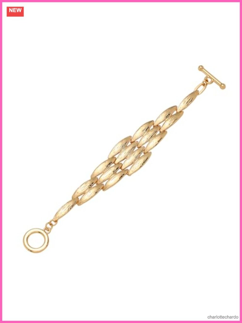 14K Gold & Silver Plated Link Bracelet for Women